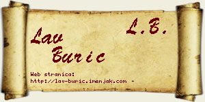 Lav Burić vizit kartica